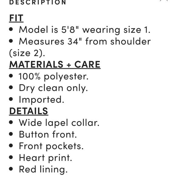 torrid Coat - Faux Fur Heart White Black NWT - Picture 8 of 8